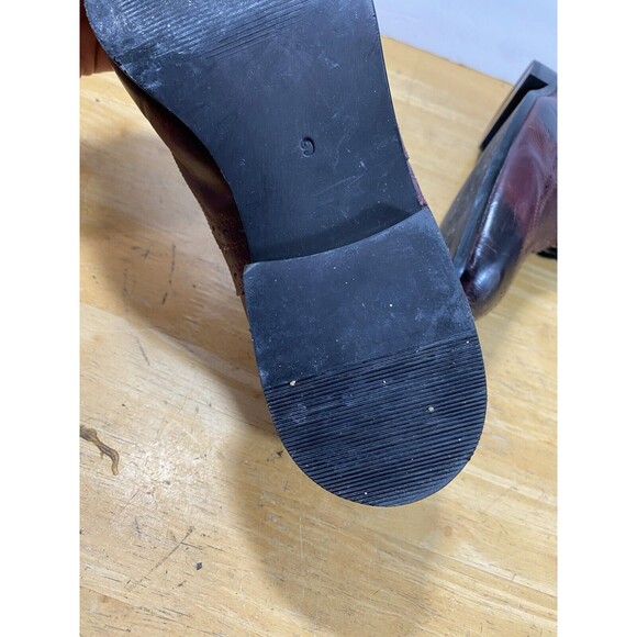 DAPPER SHOES CO. Genuine Leather Handcrafted Classic Burgundy Loafer Sz 9 - Picture 9 of 11